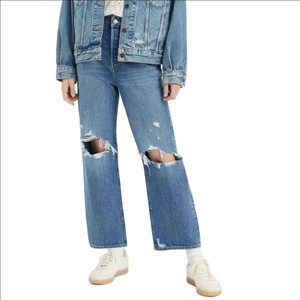 Levi's Ribcage Straight Ankle Size 28 Distressed